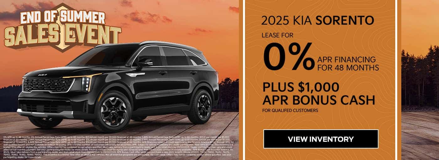 0% apr on kia sorento