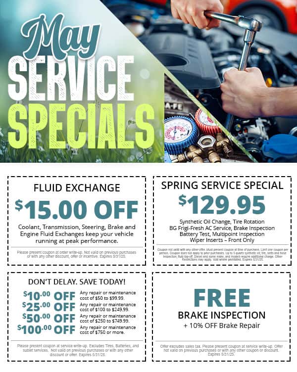 May Service Specials