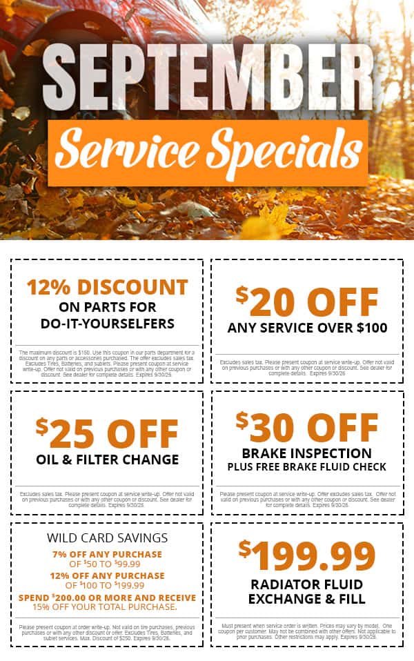 September Service Specials