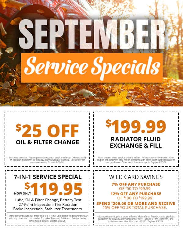 September Service Specials