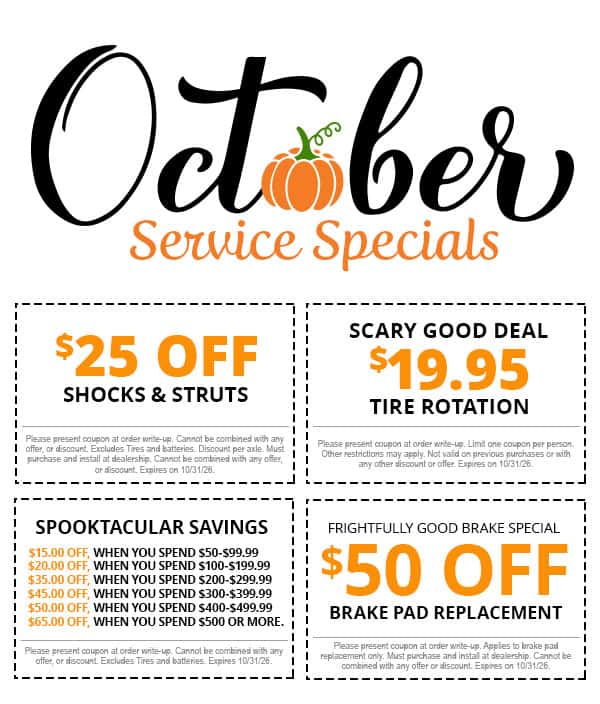 October Service Specials