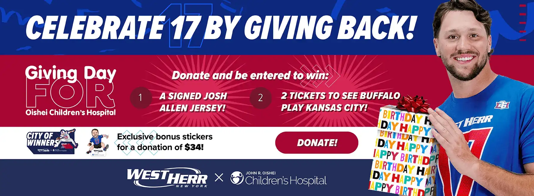 Celebrate 17 by giving back!