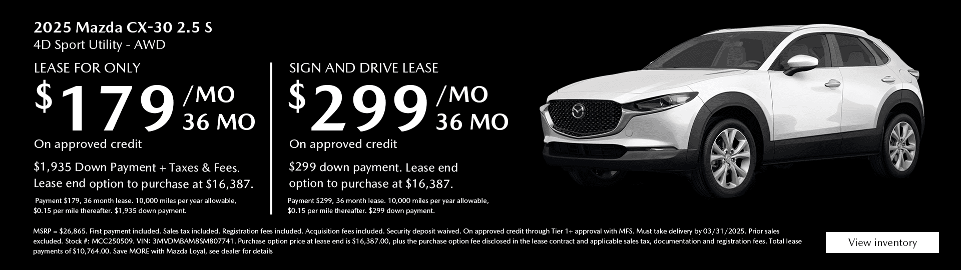 Mazda CX-30 Offers