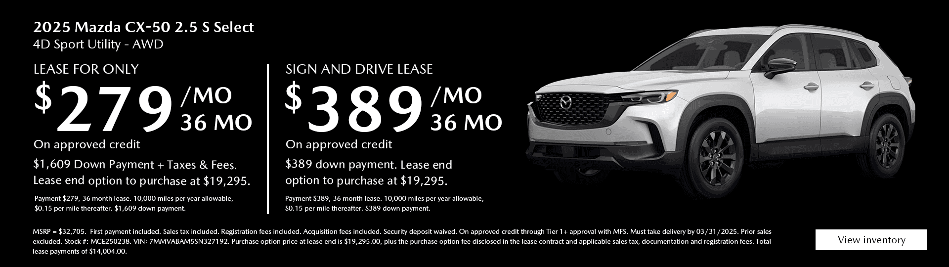 Mazda CX-50 Offers
