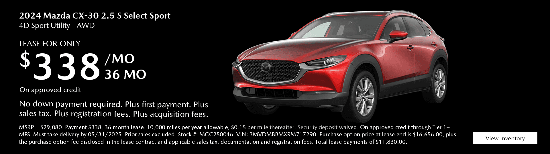 Mazda CX-30 Lease Offer
