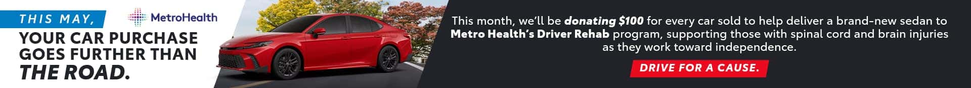 Metro Health Driver Rehab Program – 100 Donation Campaign – Desktop SRP Banner
