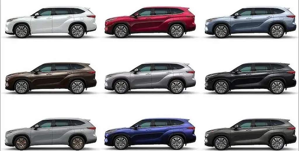 2026 Toyota Highlander Color Options